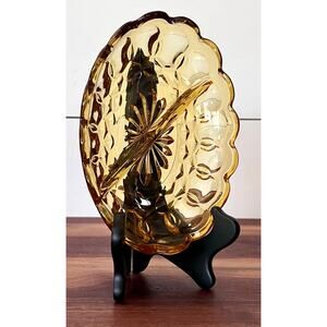 VTG Anchor Hocking Amber Glass Divided Dish